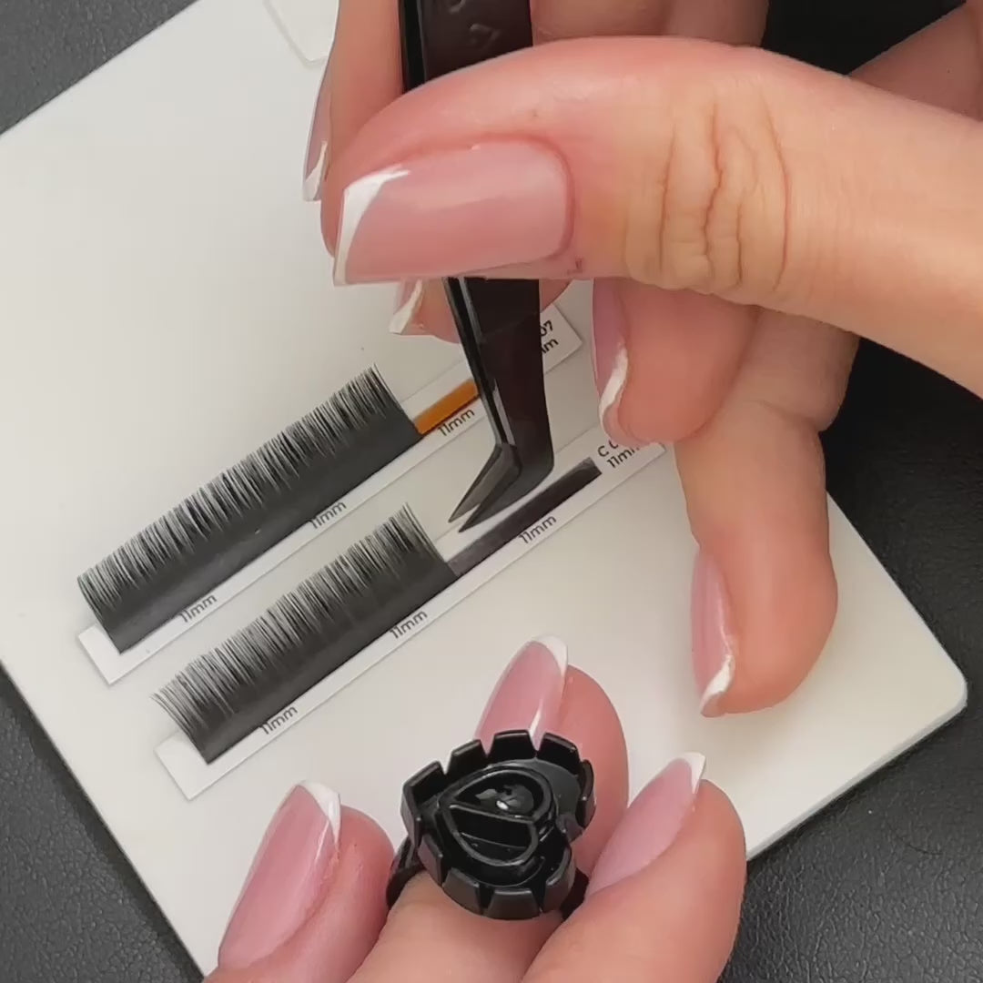 Ultra Black Premium Matte Single Lash Trays